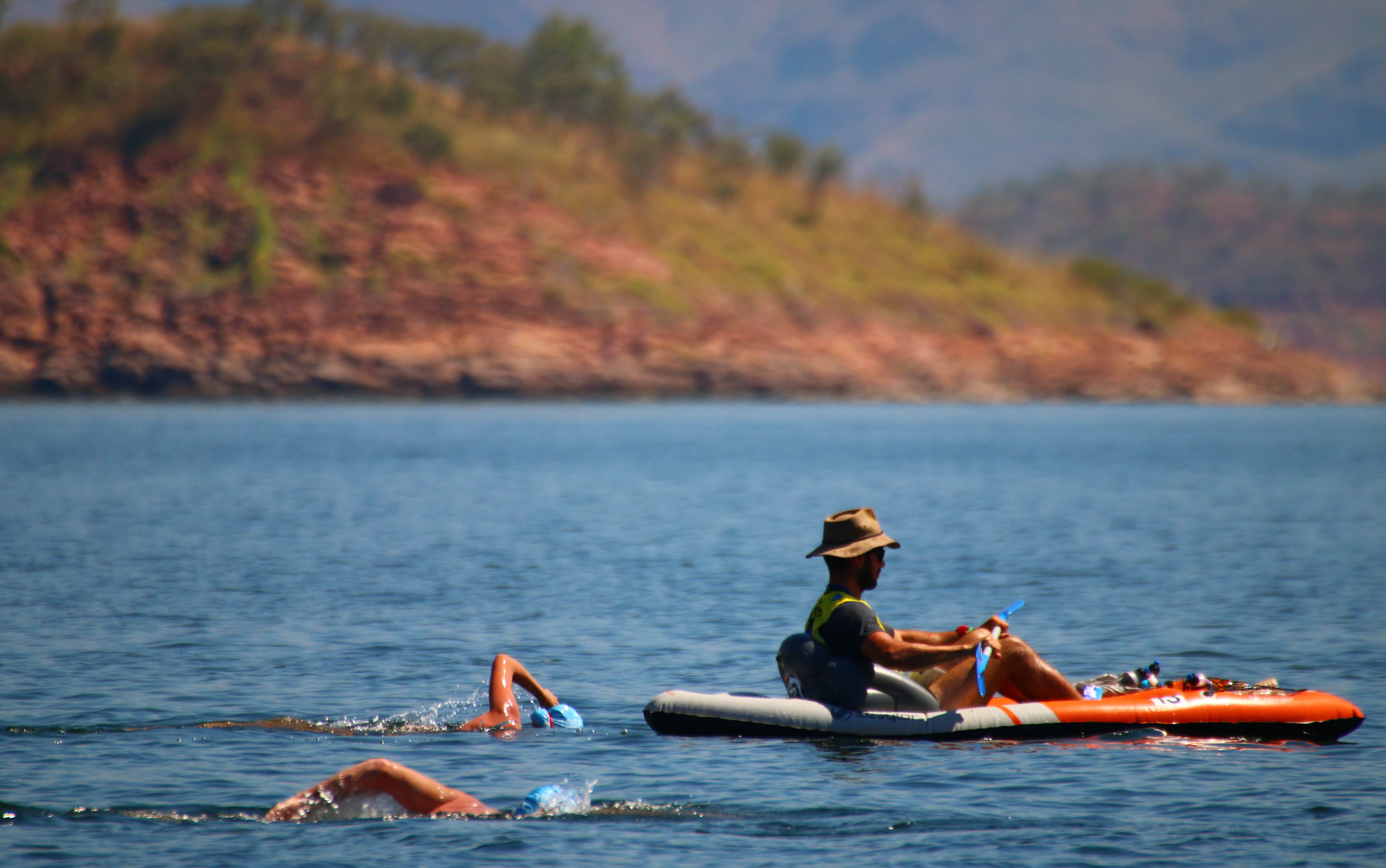 Taking it easy at the Lake Argyle Swim Kununurra